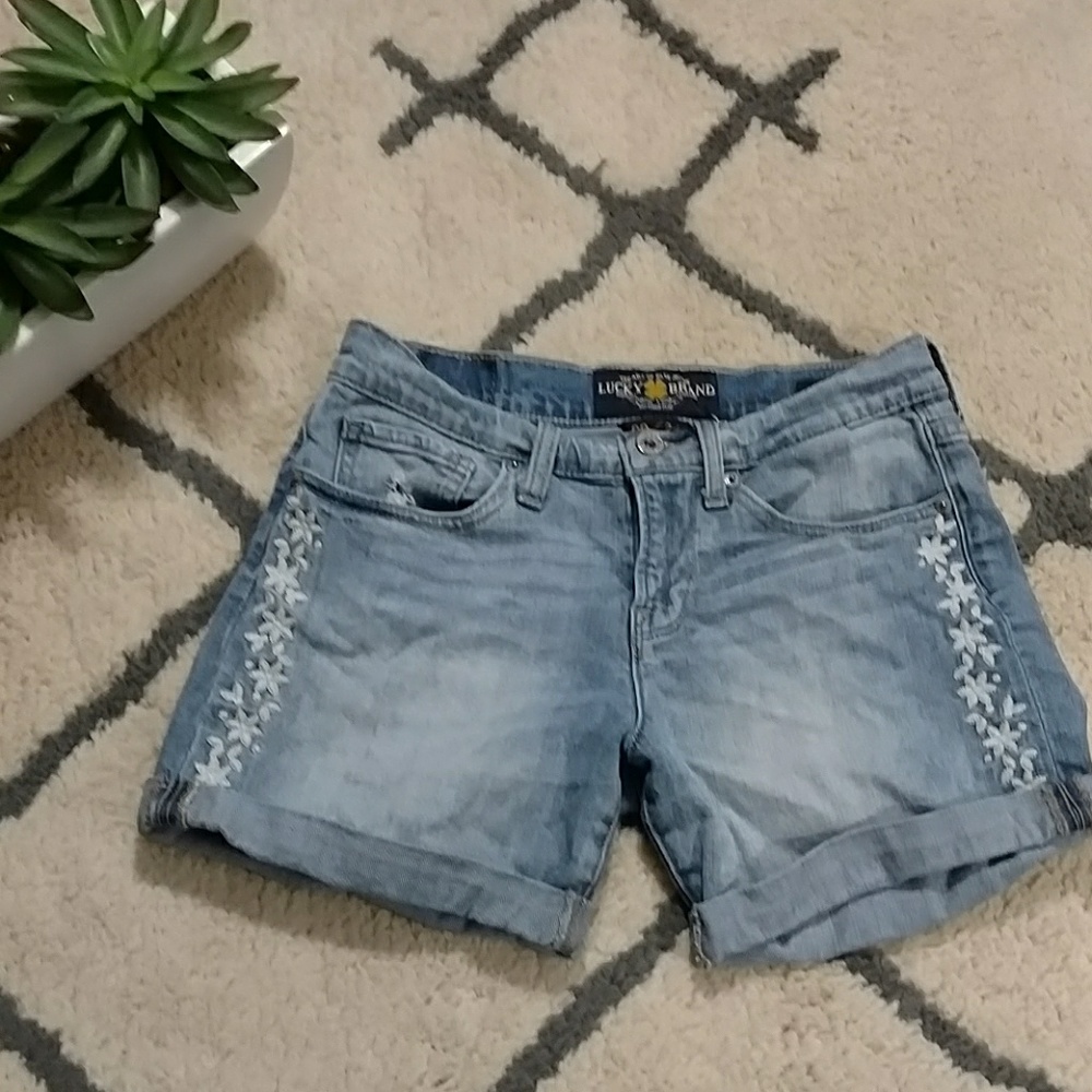 Lucky Brand Roll up Jean shorts